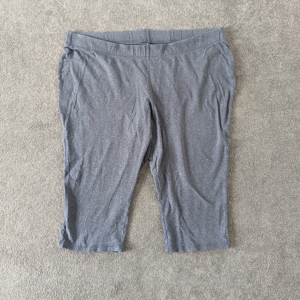 Lane Bryant Women's Gray Cropped Leggings Size 26/28 Cotton